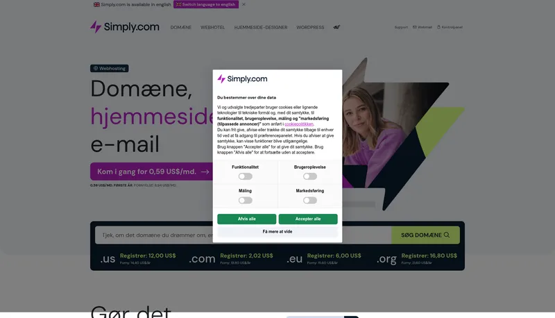 Simply Anmeldelse — hosting illustration 2026